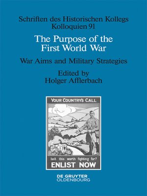 cover image of The Purpose of the First World War